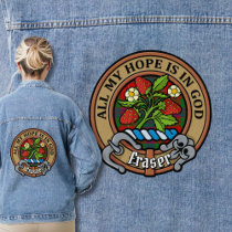 Clan Fraser Crest over Tartan Denim Jacket