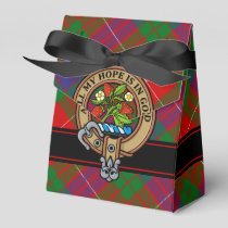 Clan Fraser Crest over Tartan Favor Box