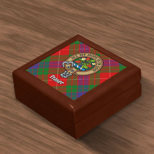 Clan Fraser Crest over Tartan Gift Box