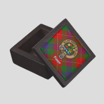 Clan Fraser Crest over Tartan Gift Box
