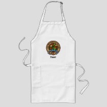 Clan Fraser Crest over Tartan Long Apron