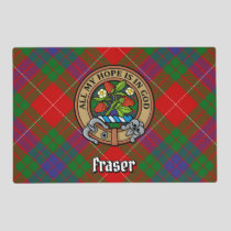 Clan Fraser Crest over Tartan Placemat