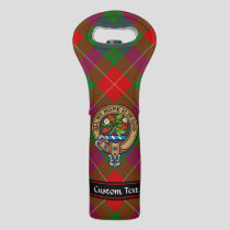 Clan Fraser Crest over Tartan Wine Bag