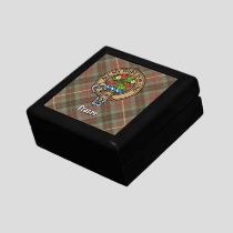 Clan Fraser Crest over Weathered Hunting Tartan Gift Box