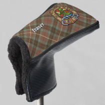 Clan Fraser Crest over Weathered Hunting Tartan Golf Head Cover