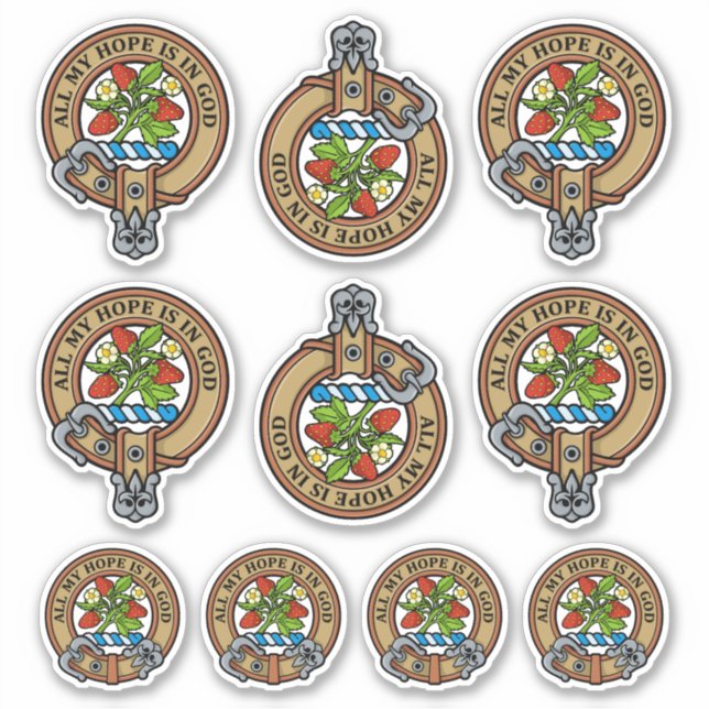 Clan Fraser Crest Sticker Set (Front)