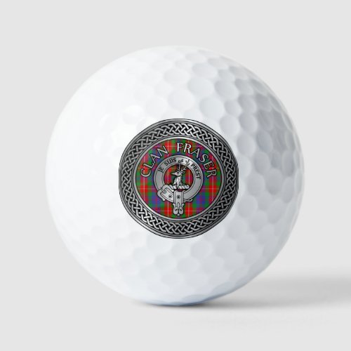 Clan Fraser Crest  Tartan Knot Golf Balls