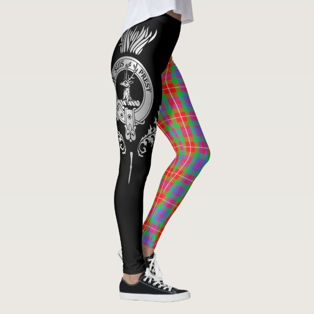 Clan Fraser Crest & Tartan Leggings (Right)