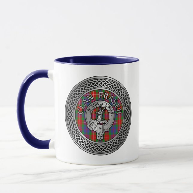 Clan Fraser Crest & Tartan Mug (Left)