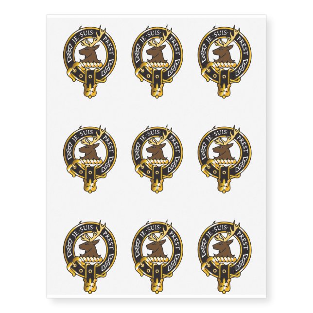 Clan Fraser Crest Temporary Tattoos (Front)