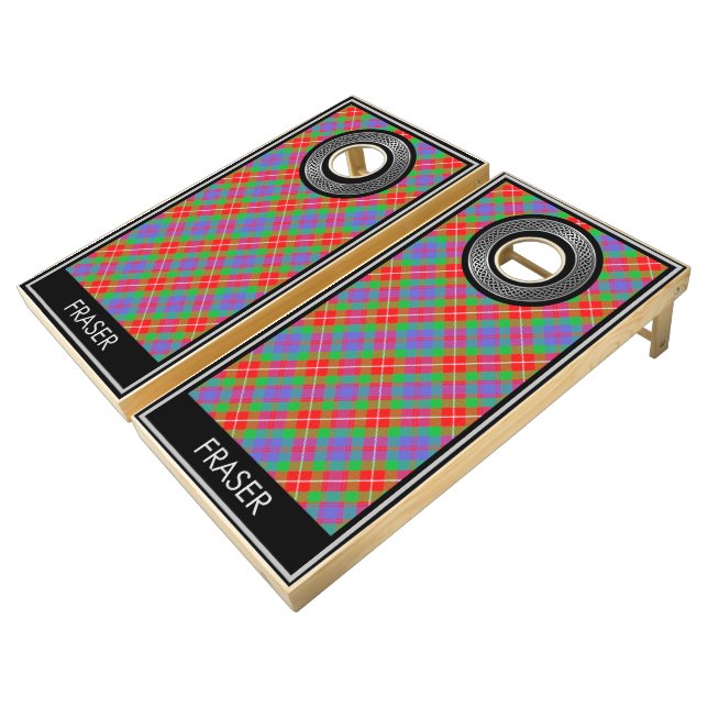 Clan Fraser [EDIT] Tartan Cornhole Set (Angled)