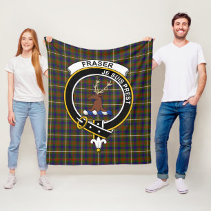 Clan Fraser Hunting Of Lovat Clan Badge Clan Badge Fleece Blanket