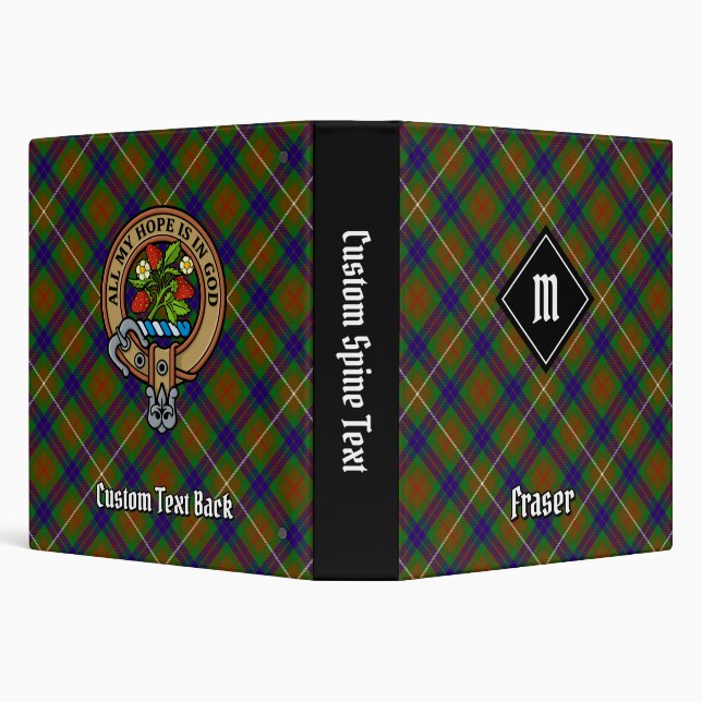 Clan Fraser Hunting Tartan 3 Ring Binder (Background)