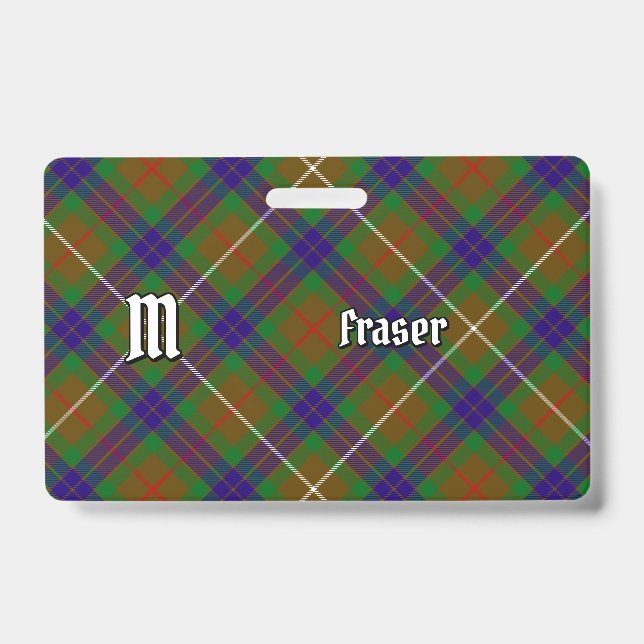 Clan Fraser Hunting Tartan Badge (Front)