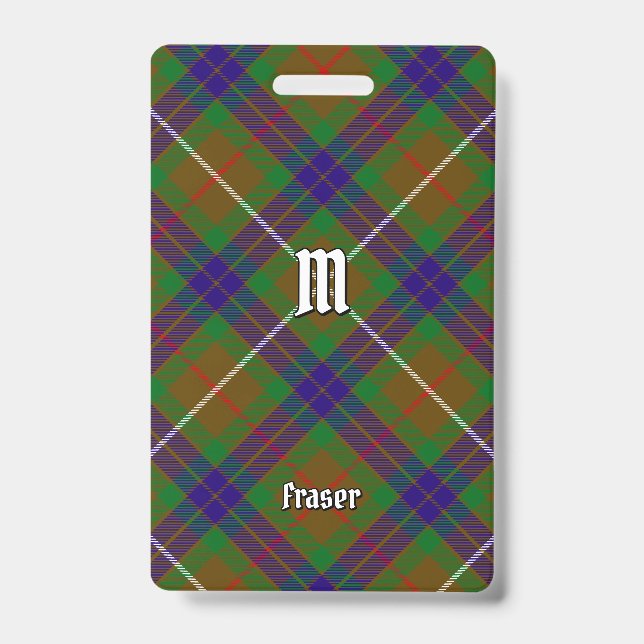 Clan Fraser Hunting Tartan Badge (Front)