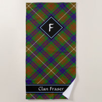 Clan Fraser Hunting Tartan Beach Towel