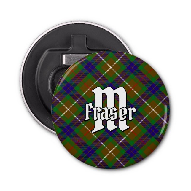 Clan Fraser Hunting Tartan Bottle Opener (Front)