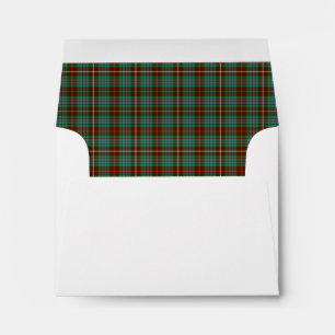 Clan Fraser Hunting Tartan Brown and Blue Plaid Envelope