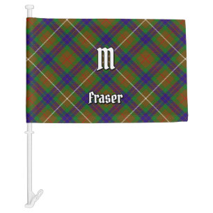 Clan Fraser Hunting Tartan Car Flag