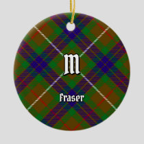 Clan Fraser Hunting Tartan Ceramic Ornament