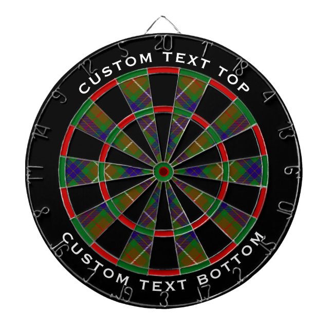 Clan Fraser Hunting Tartan Dart Board (Front)
