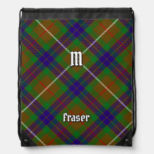 Clan Fraser Hunting Tartan Drawstring Bag