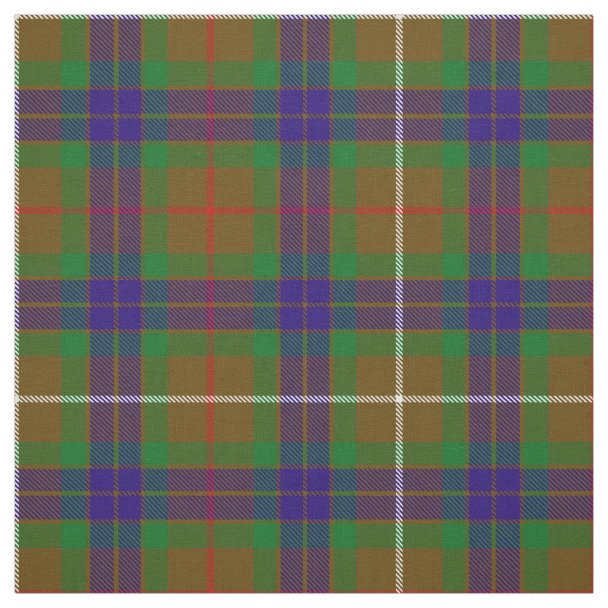 Clan Fraser Ancient Hunting Tartan Fabric | Zazzle