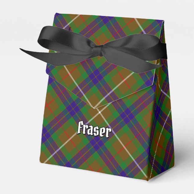 Clan Fraser Hunting Tartan Favor Box (Front Side)