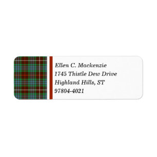 Clan Fraser Hunting Tartan Label