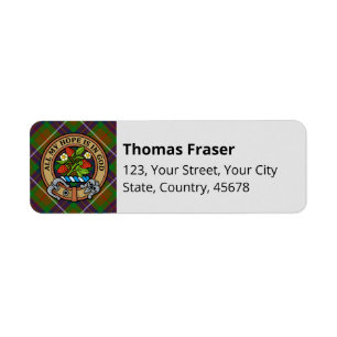 Clan Fraser Hunting Tartan Label