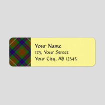 Clan Fraser Hunting Tartan Label