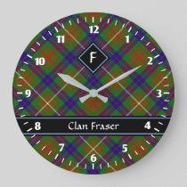 Clan Fraser Hunting Tartan Large Clock