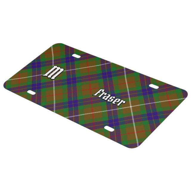 Clan Fraser Hunting Tartan License Plate (Side)