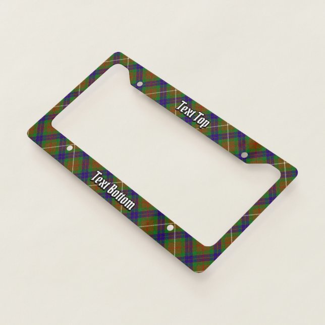 Clan Fraser Hunting Tartan License Plate Frame (3/4)