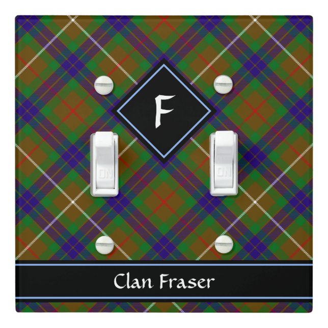 Clan Fraser Hunting Tartan Light Switch Cover (In Situ)