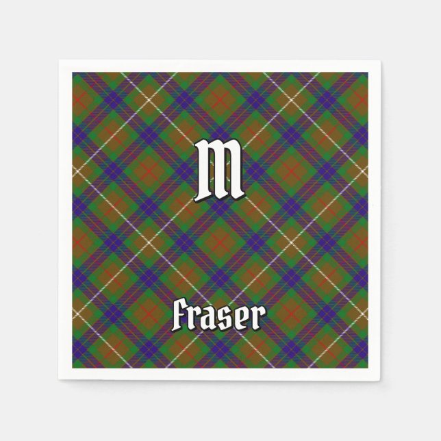 Clan Fraser Hunting Tartan Napkins (Front)