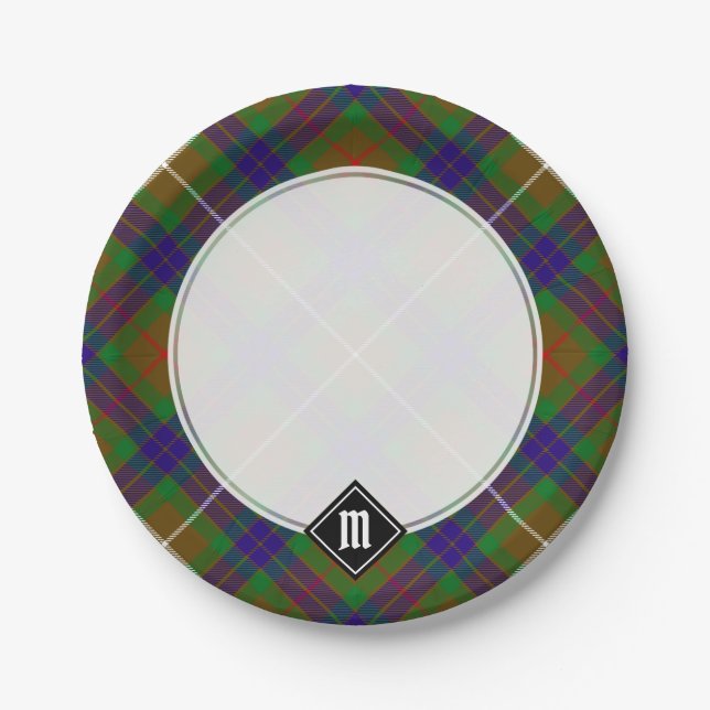 Clan Fraser Hunting Tartan Paper Plates (Front)