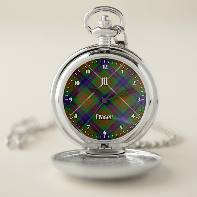 Clan Fraser Hunting Tartan Pocket Watch (Inside)