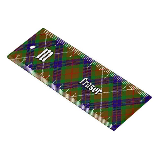 Clan Fraser Hunting Tartan Ruler (Angled)