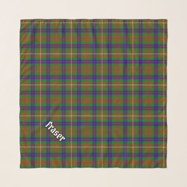 Clan Fraser Hunting Tartan Scarf (Front (Horizontal))