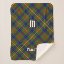 Clan Fraser Hunting Tartan Sherpa Blanket