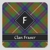Clan Fraser Hunting Tartan Square Sticker