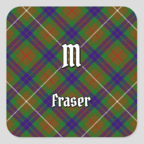 Clan Fraser Hunting Tartan Square Sticker
