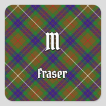 Clan Fraser Hunting Tartan Square Sticker