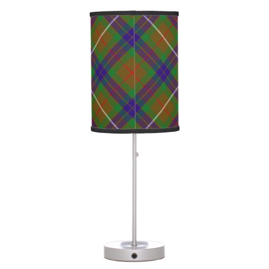 Clan Fraser Hunting Tartan Table Lamp (Back)
