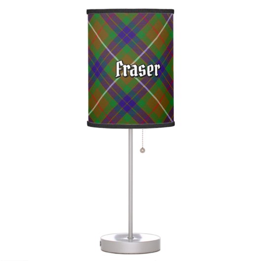 Clan Fraser Hunting Tartan Table Lamp (Left)