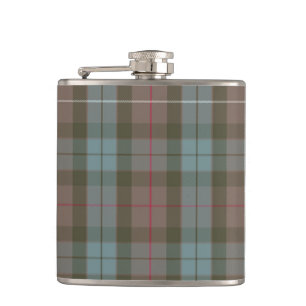 Clan Fraser Hunting Tartan Weathered Flask