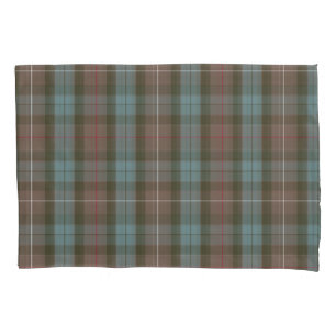 Clan Fraser Hunting Tartan Weathered Pillow Case