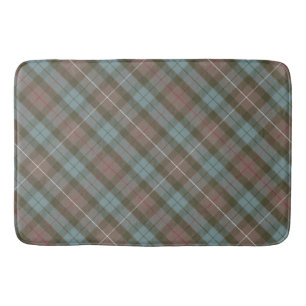 Clan Fraser Hunting Tartan Weathered - Rotated Bath Mat