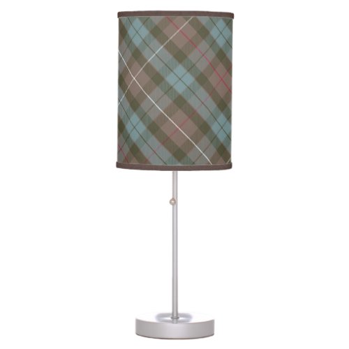 Clan Fraser Hunting Tartan Weathered _ Rotated Table Lamp